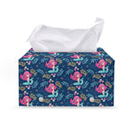 Little Cute Mermaid Pattern Print Leather Tissue Box Cover