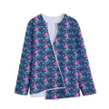 Little Cute Mermaid Pattern Print Long Sleeve Short Coat