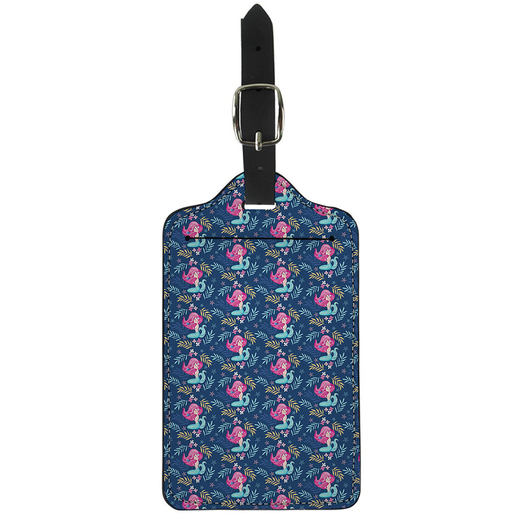 Little Cute Mermaid Pattern Print Luggage Tag