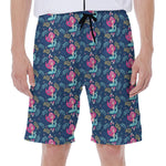 Little Cute Mermaid Pattern Print Men's Beach Shorts