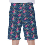 Little Cute Mermaid Pattern Print Men's Beach Shorts