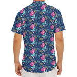 Little Cute Mermaid Pattern Print Men's Deep V-Neck Shirt