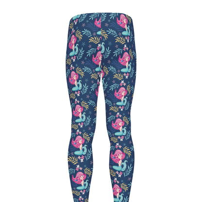 Little Cute Mermaid Pattern Print Men's leggings