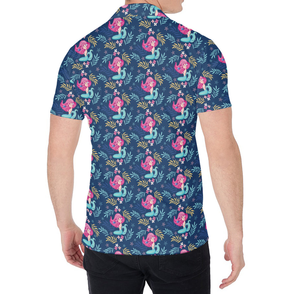 Little Cute Mermaid Pattern Print Men's Shirt