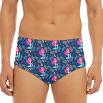 Little Cute Mermaid Pattern Print Men's Triangle Swim Briefs
