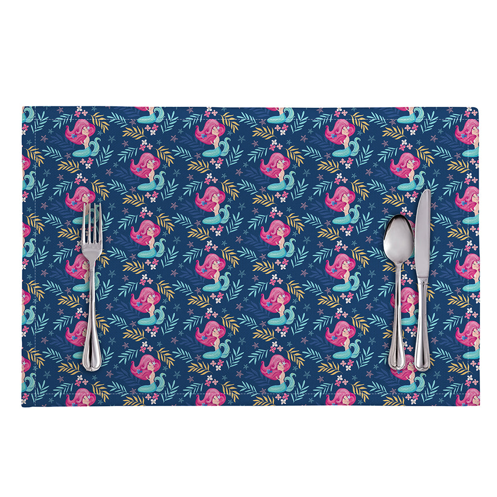 Little Cute Mermaid Pattern Print Placemat