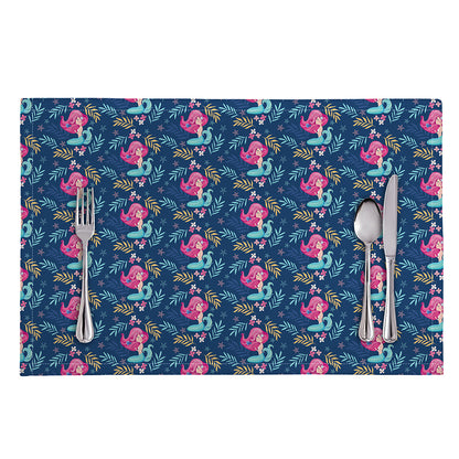 Little Cute Mermaid Pattern Print Placemat