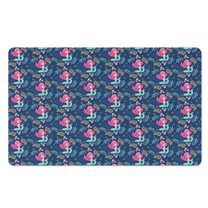 Little Cute Mermaid Pattern Print Polyester Doormat