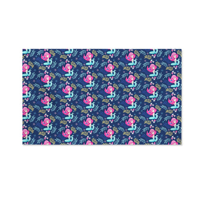 Little Cute Mermaid Pattern Print Polyester Flag