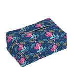 Little Cute Mermaid Pattern Print Rectangle Tissue Box Cover