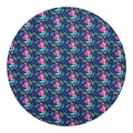 Little Cute Mermaid Pattern Print Round Blanket