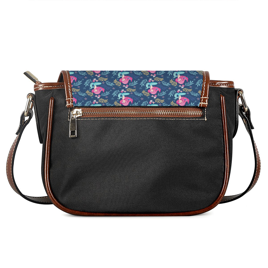 Little Cute Mermaid Pattern Print Saddle Bag