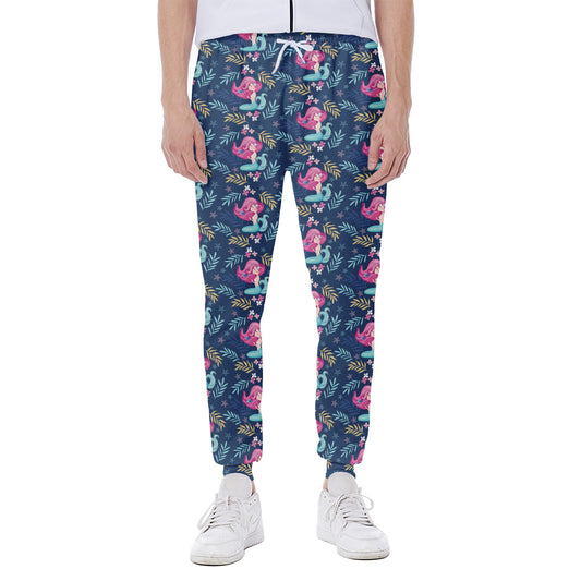 Little Cute Mermaid Pattern Print Scuba Joggers