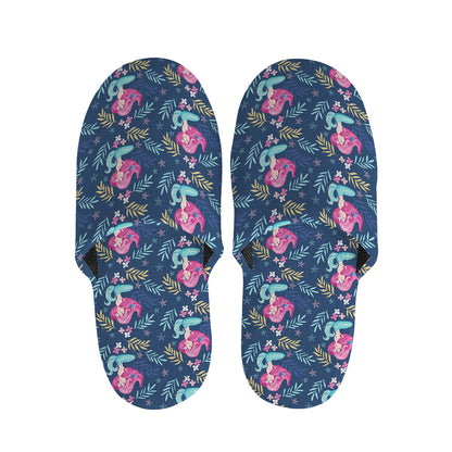 Little Cute Mermaid Pattern Print Slippers