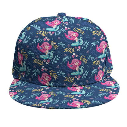 Little Cute Mermaid Pattern Print Snapback Cap