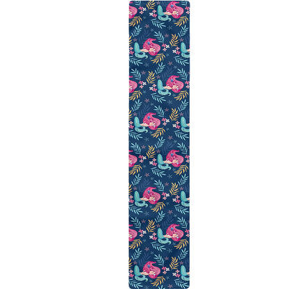 Little Cute Mermaid Pattern Print Table Runner