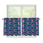Little Cute Mermaid Pattern Print Tier Curtains