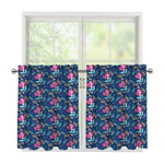 Little Cute Mermaid Pattern Print Tier Curtains