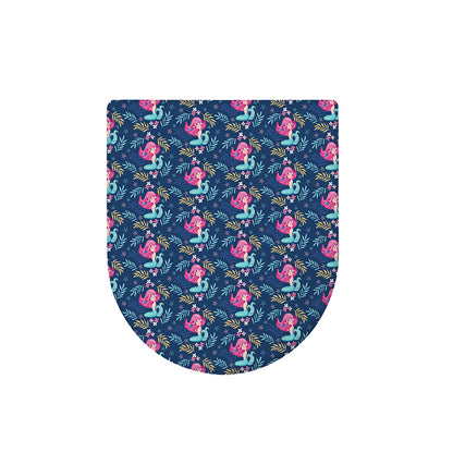 Little Cute Mermaid Pattern Print Toilet Lid Cover