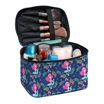 Little Cute Mermaid Pattern Print Travel Makeup Bag