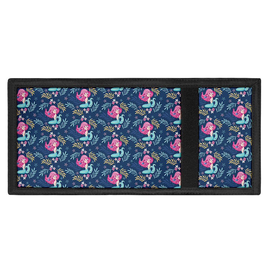 Little Cute Mermaid Pattern Print Trifold Wallet