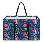 Little Cute Mermaid Pattern Print Utility Tote Bag