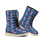 Little Cute Mermaid Pattern Print Winter Boots