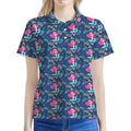Little Cute Mermaid Pattern Print Women's Polo Shirt