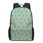 Little Gingerbread Man Pattern Print 17 Inch Backpack