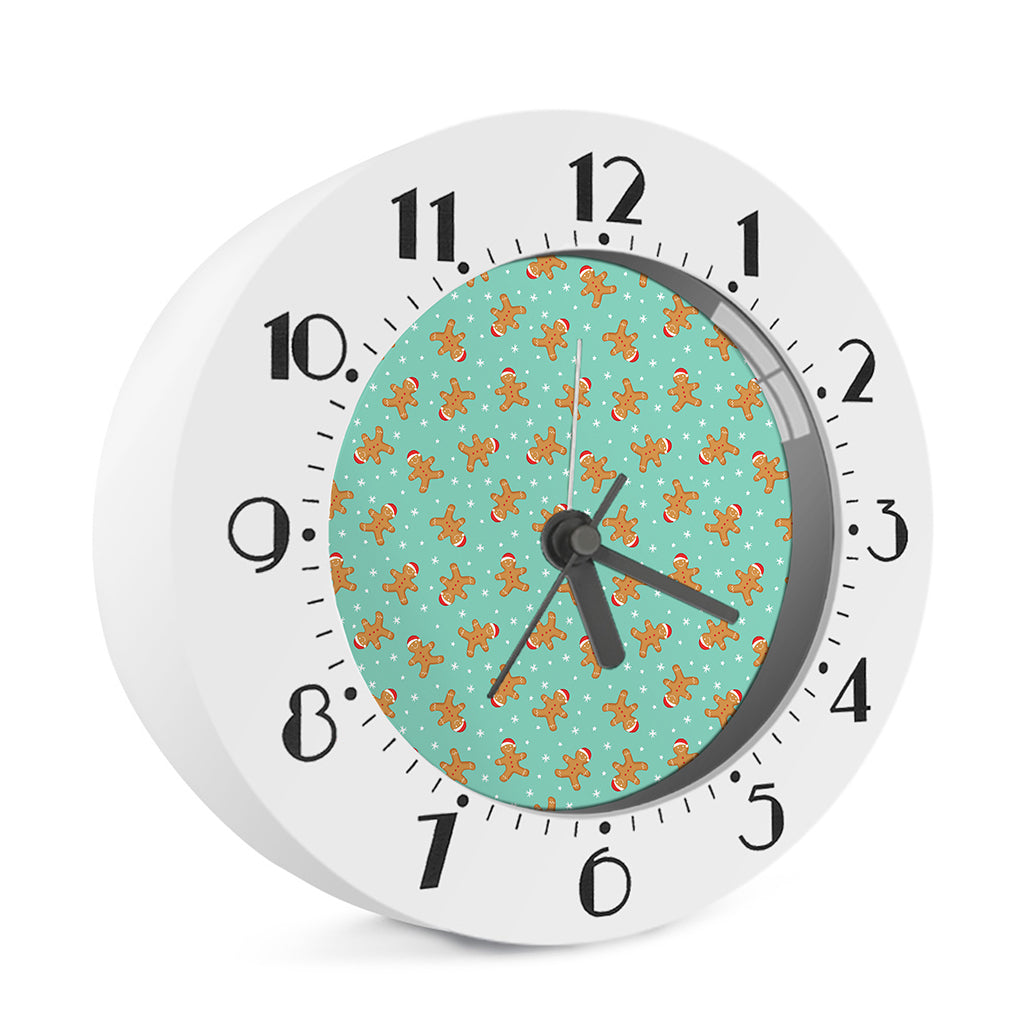 Little Gingerbread Man Pattern Print Alarm Clock