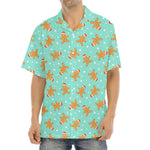 Little Gingerbread Man Pattern Print Aloha Shirt