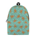Little Gingerbread Man Pattern Print School Backpack