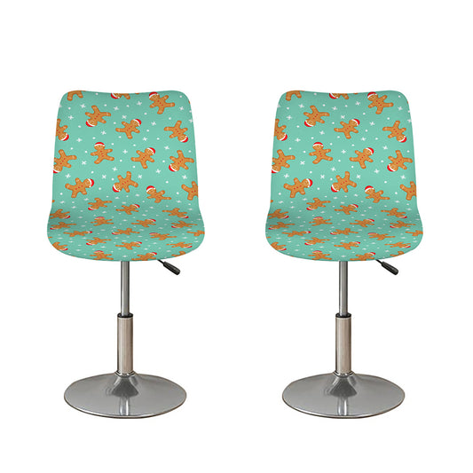 Little Gingerbread Man Pattern Print Bar Stool Covers