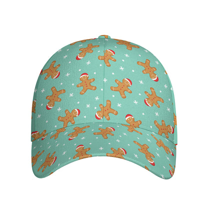 Little Gingerbread Man Pattern Print Baseball Cap