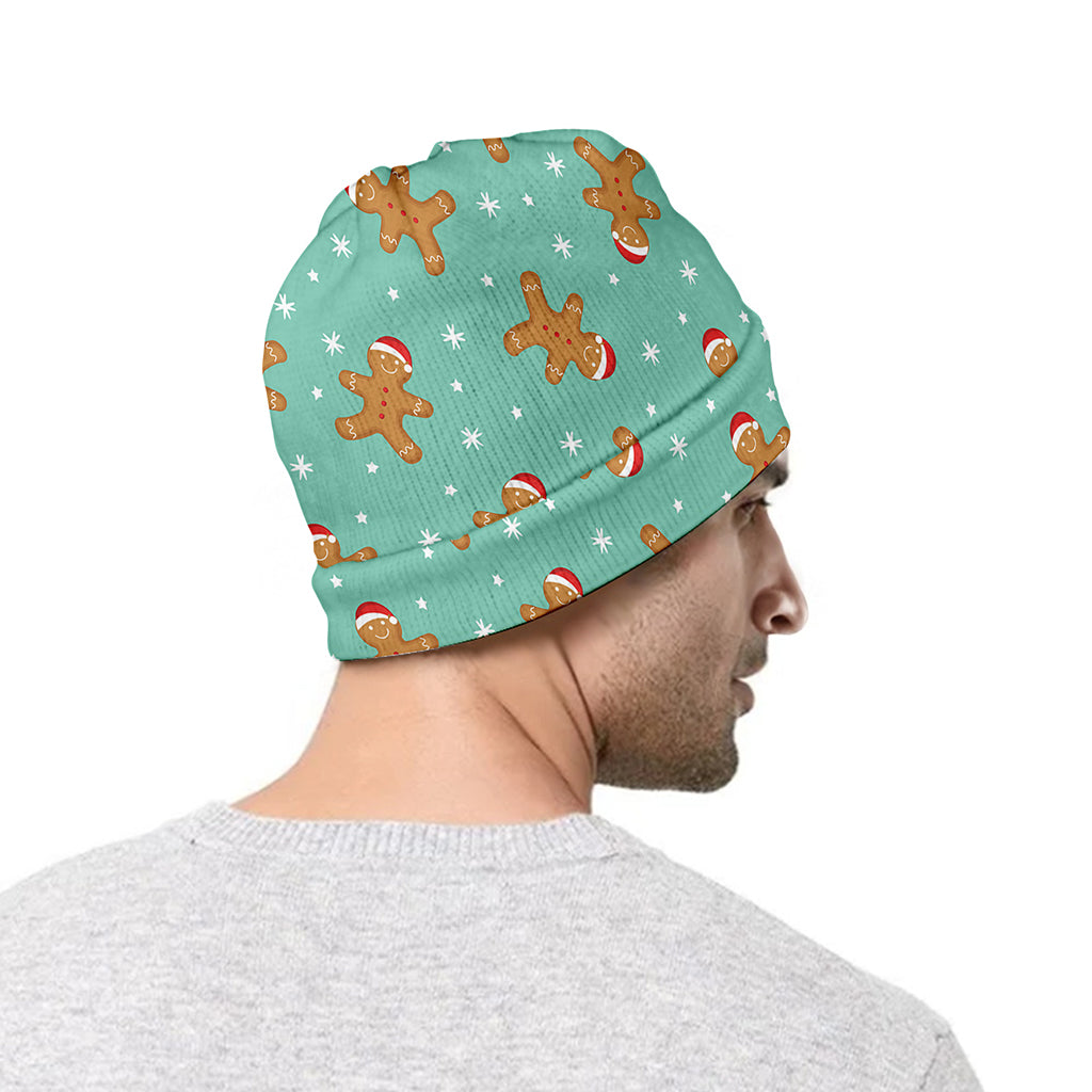 Little Gingerbread Man Pattern Print Beanie
