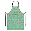 Little Gingerbread Man Pattern Print Bib Apron With Pocket