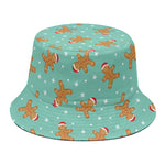 Little Gingerbread Man Pattern Print Bucket Hat