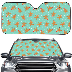 Little Gingerbread Man Pattern Print Car Windshield Sun Shade