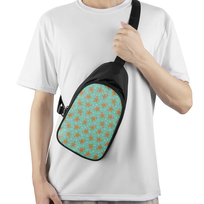 Little Gingerbread Man Pattern Print Chest Bag
