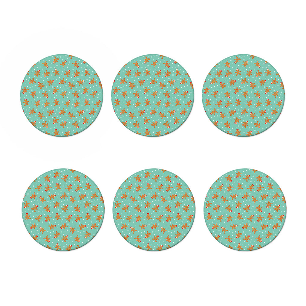Little Gingerbread Man Pattern Print Coaster Set