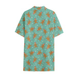 Little Gingerbread Man Pattern Print Cotton Hawaiian Shirt