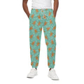 Little Gingerbread Man Pattern Print Cotton Sweatpants