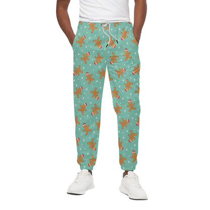 Little Gingerbread Man Pattern Print Cotton Pants