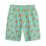 Little Gingerbread Man Pattern Print Cotton Shorts