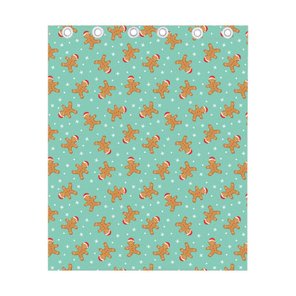 Little Gingerbread Man Pattern Print Curtain