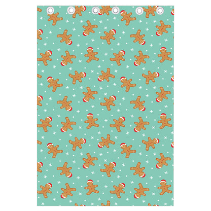 Little Gingerbread Man Pattern Print Curtain