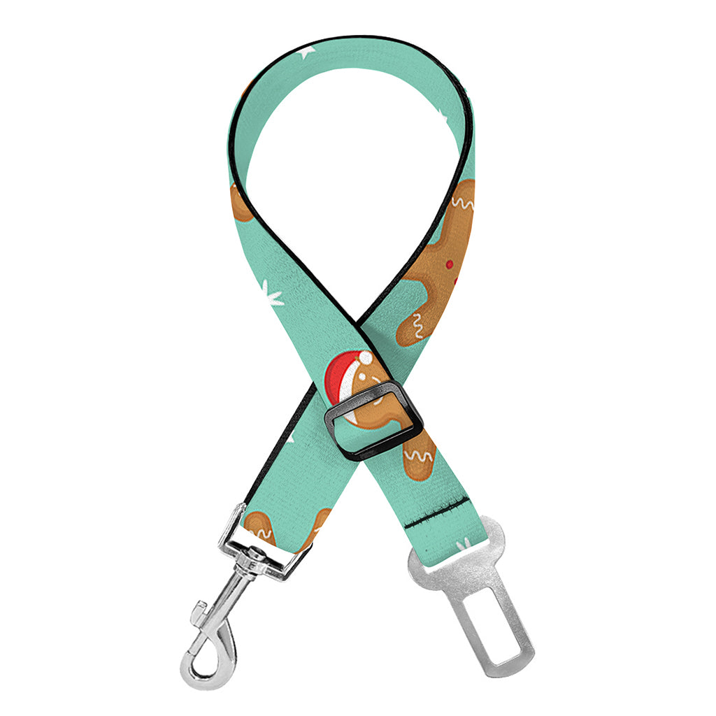 Little Gingerbread Man Pattern Print Dog Seat Belt