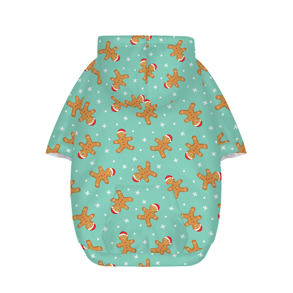 Little Gingerbread Man Pattern Print Dog Zip Up Hoodie