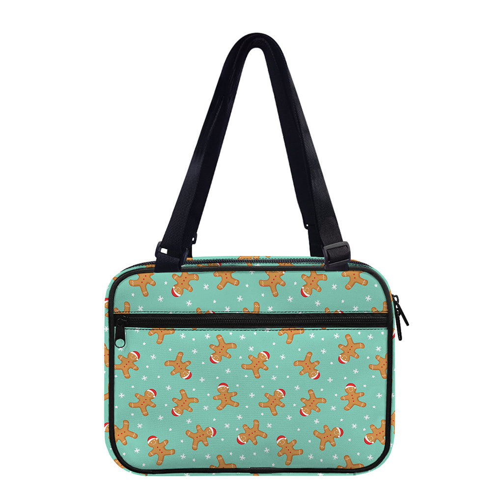 Little Gingerbread Man Pattern Print Double Strap Bible Bag