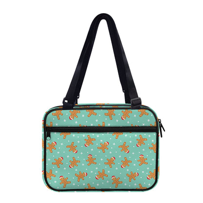 Little Gingerbread Man Pattern Print Double Strap Bible Bag